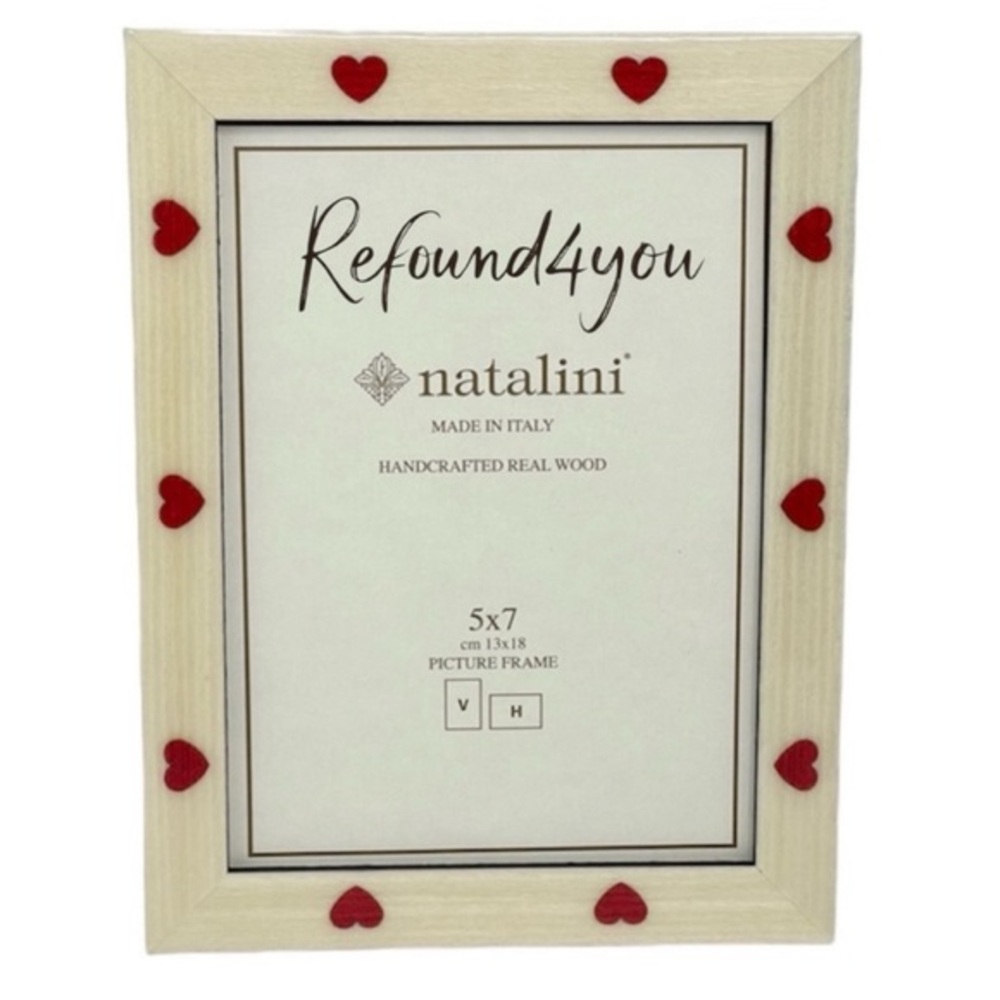 Natalini - ‘Hearts’ picture frame. 5” x 7”. NWT.
